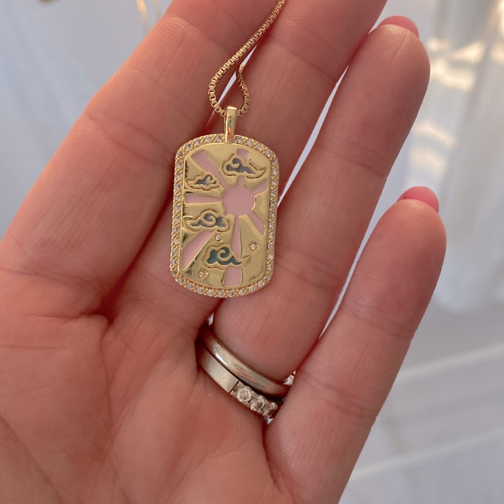 14k Gold plated layering necklace . Stunning one of a Kind!